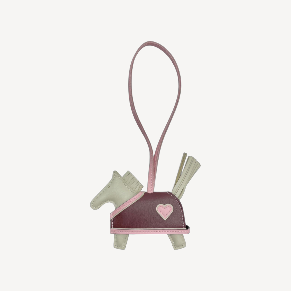 Hermes Rodeo Robeo Coeur PM 包袋吊飾 Craie / Sakura/ Terre