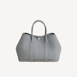 Hermes Garden Party 30 Bag 木偶灰 帆布拼皮