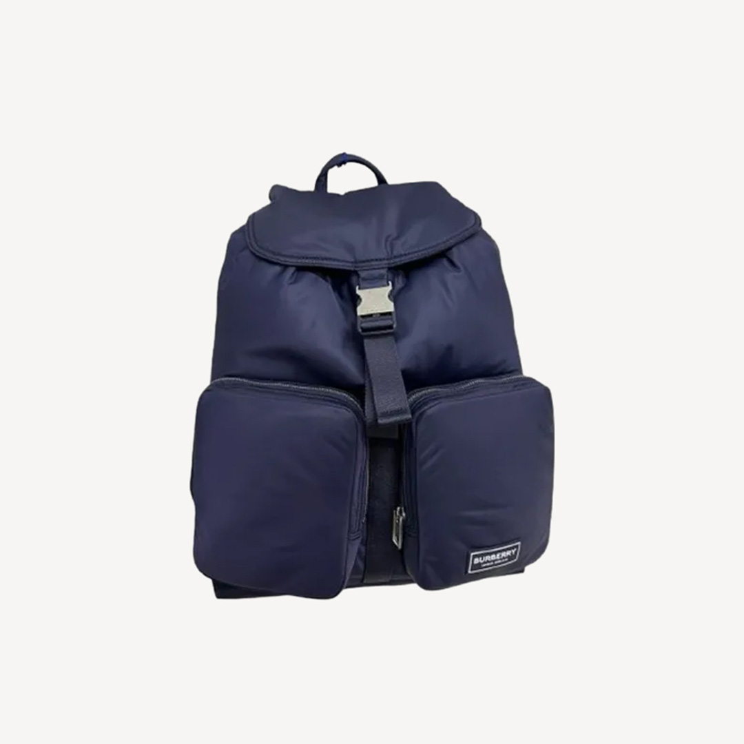 Burberry 紫藍色尼龍翻蓋背囊 81112551