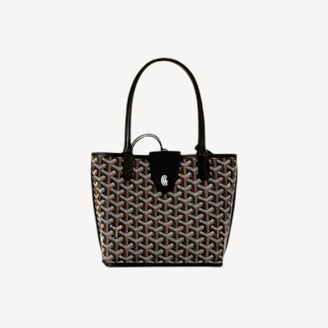 Goyard Anjou Mini Bag 單肩手袋手挽袋 附皮革磁石夾 黑色