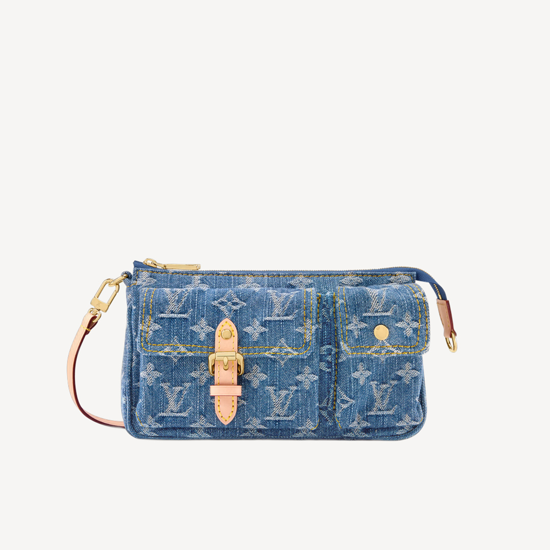 LV Pochette Accessoire Cargo 藍色牛仔布 手袋單肩袋 M27602