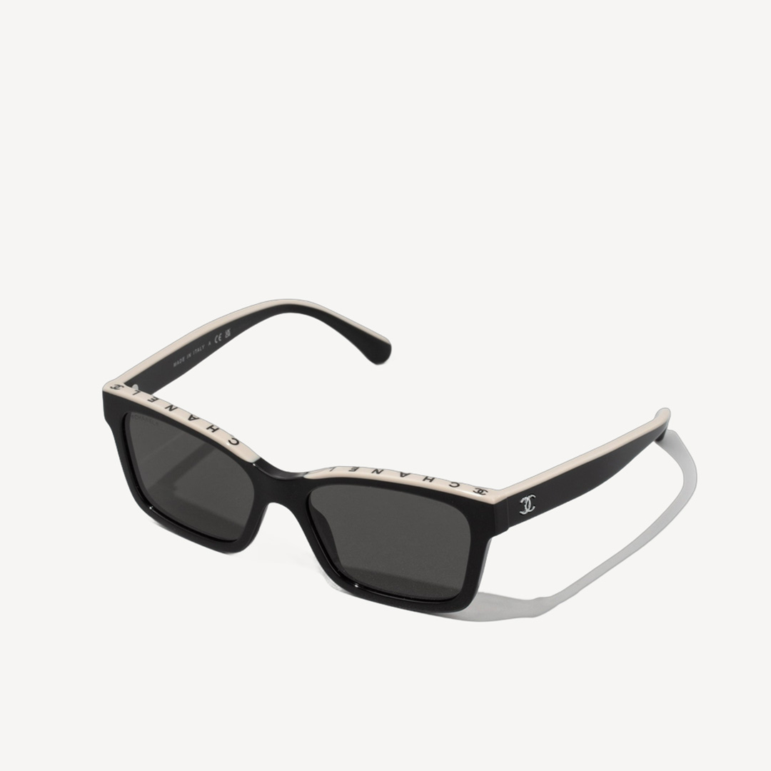 Chanel Logo黑色奶茶色太陽眼鏡 CG5417
