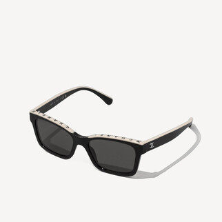 Chanel Logo黑色奶茶色太阳眼镜 CG5417