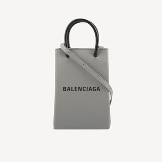 Balenciaga Shopping Phone Holder 灰色斜孭袋 593826