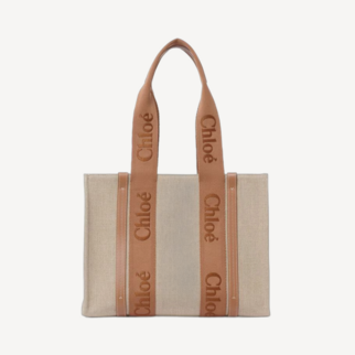 Chloe Medium Woody Tote Bag Dusty Tan