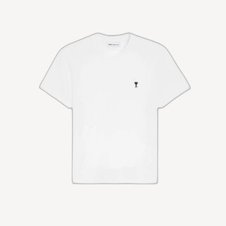 Ami Paris Classic Fit 白色黑心 T-shirt 中性