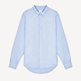 Emporio Armani Oxford EA 標誌全棉恤衫 淺藍色