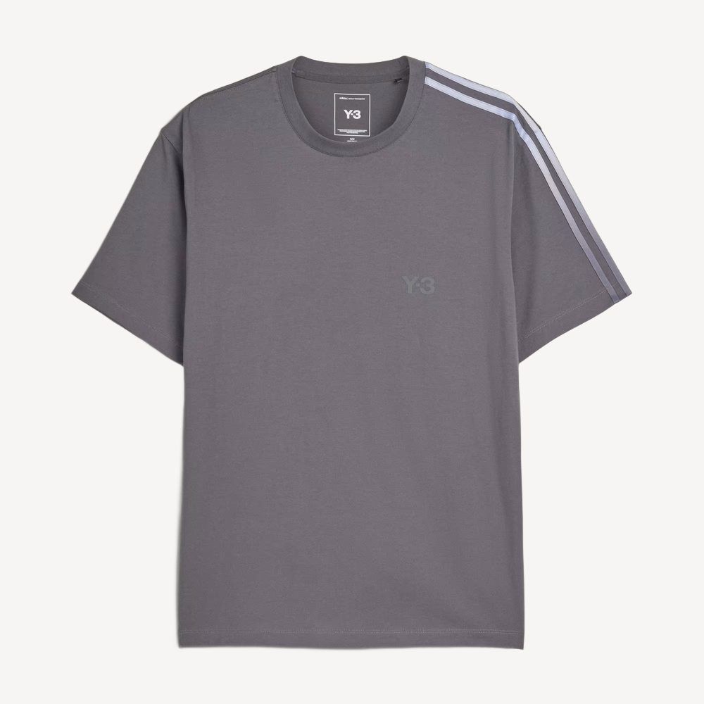 Y-3 Gradient Stripes Short Sleeve Tee Grey KU2250