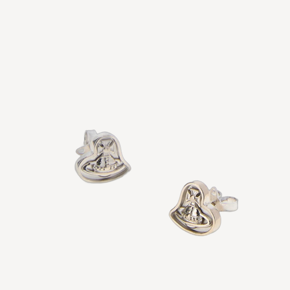 Vivienne Westwood Faye Earrings Silver Heart Earrings