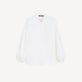 Max Mara Studio 珍珠白色領扣恤衫